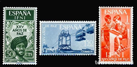 Stamps: IFNI. 209/11  XXV A&Atilde;�OS DE PAZ