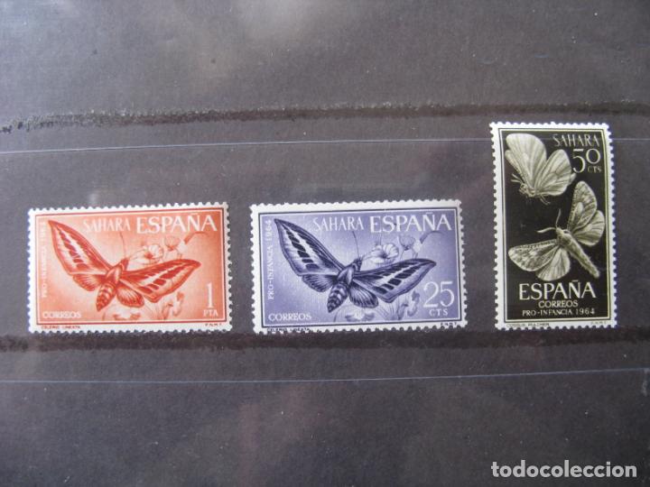 Timbres: +sahara 1964,pro infancia, edifil 225/27
