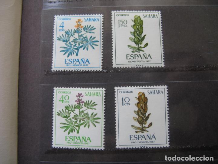 Timbres: +sahara 1967, pro infancia, flora, edifil 256/59
