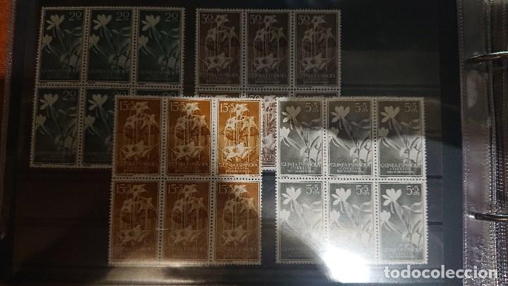 Timbres: GUINEA ESPA&Ntilde;OLA 1956 , SERIE COMPLETA N&ordm; 358-359-360-361 - EN BLOQUE DE 6 , NUEVOS. LEER DESCRIPCION