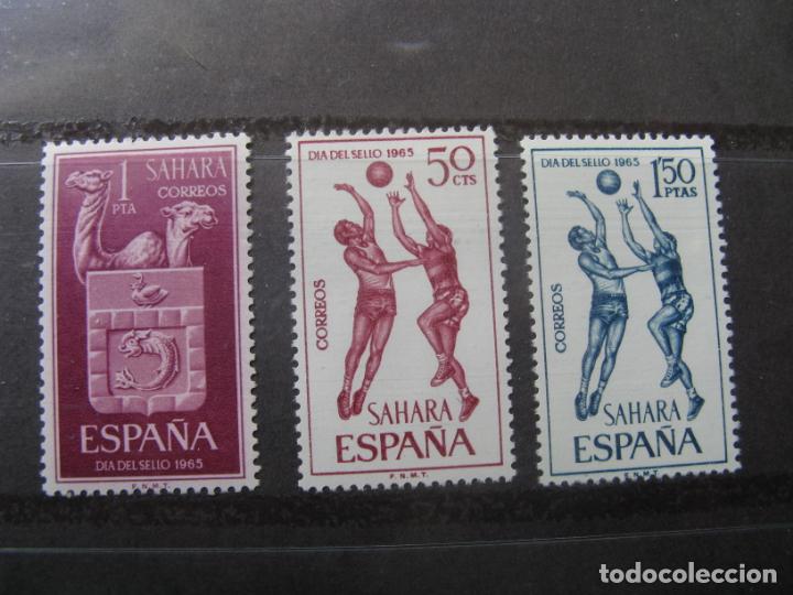 Timbres: +sahara 1965, dia del sello, edifil 246/48