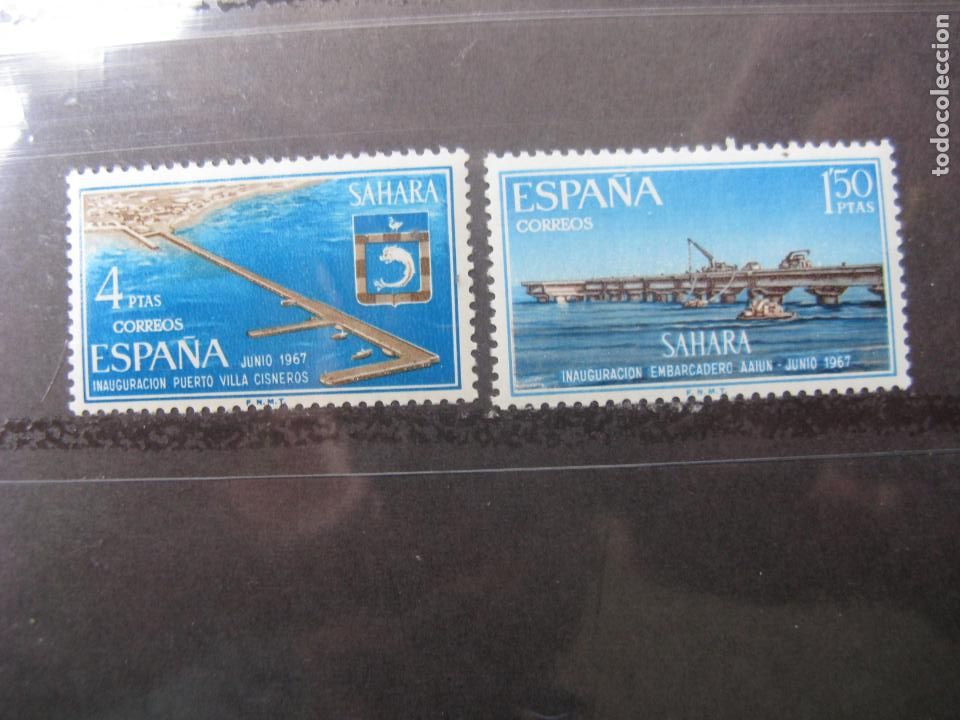Timbres: ++sahara espa&ntilde;ol,1967, instalaciones portuarias, edifil 260/61
