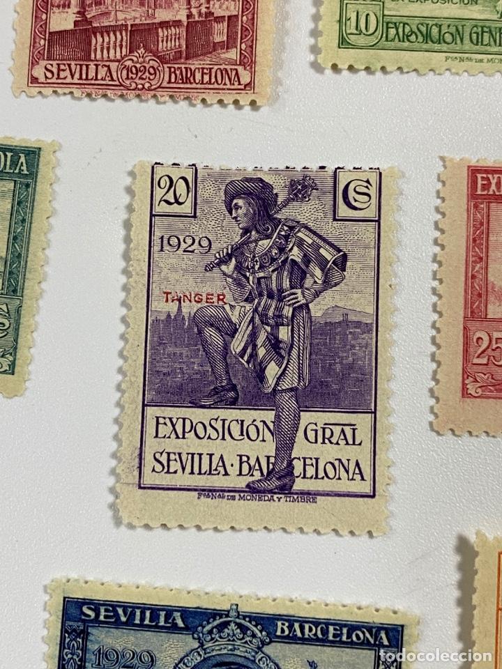 Sellos: TÁNGER, 1929. EDIFIL Nº 37/47. EXPO SEVILLA - BARCELONA. SERIE COMPLETA. NUEVOS. VER - Foto 5 - 258971990