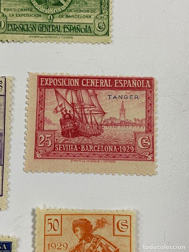 Sellos: TÁNGER, 1929. EDIFIL Nº 37/47. EXPO SEVILLA - BARCELONA. SERIE COMPLETA. NUEVOS. VER - Foto 6 - 258971990