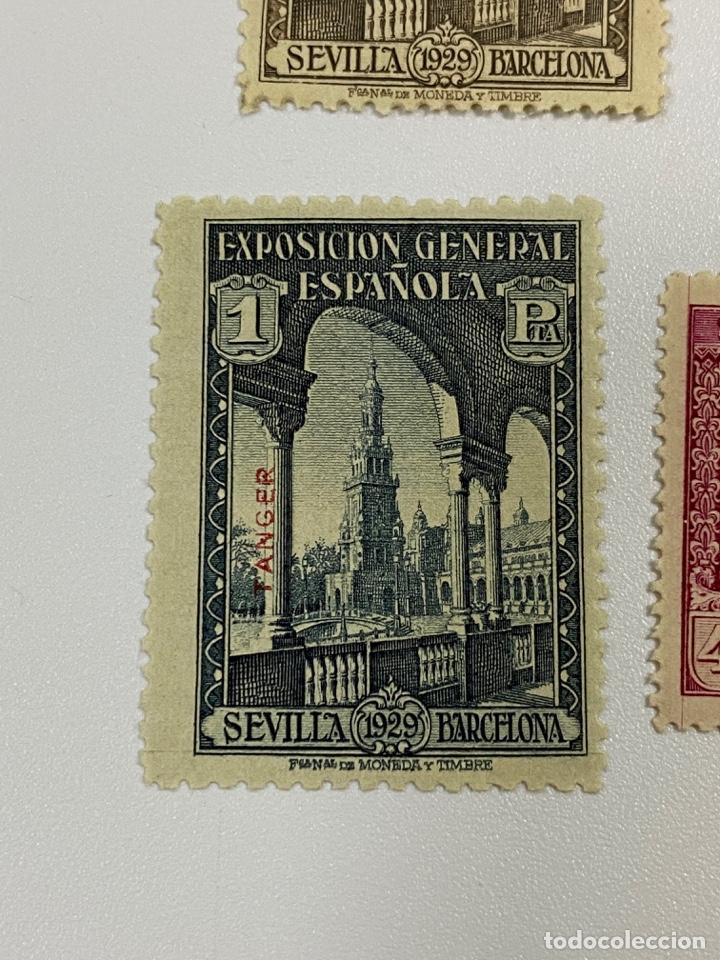 Sellos: TÁNGER, 1929. EDIFIL Nº 37/47. EXPO SEVILLA - BARCELONA. SERIE COMPLETA. NUEVOS. VER - Foto 10 - 258971990