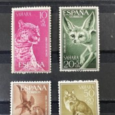 Sellos: SAHARA ESPAÑOL, 1959. EDIFIL 176/79. DIA DEL SELLO. SERIE COMPLETA. NUEVO. SIN FIJASELLOS. Lote 266647128