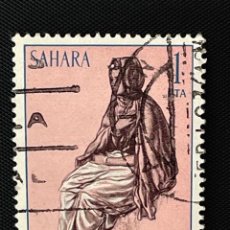 Francobolli: SAHARA, 1972, TIPOS INDIGENAS, EDIFIL 297, USADO