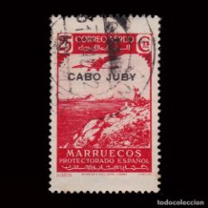 Sellos: CABO JUBY 1938.TIPO MARRUECOS.25C MATASELLO.EDIFIL 104