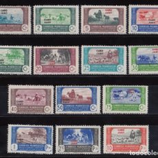 Timbres: CABO JUBY, 1938 EDIFIL Nº 138 / 151 (*), AGRICULTURA, HABILITADOS ”CABO JUBY”. Lote 362342435