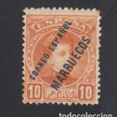 Selos: MARRUECOS, 1903-1909 EDIFIL Nº 13 /*/, 10 PTS NARANJA. Lote 362789660