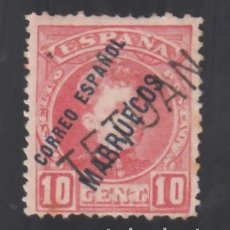 Selos: MARRUECOS, 1908 EDIFIL Nº 26HX /*/, 10 C. ROJO, HABILITACIÓN ”TETUAN” DE ARRIA A ABAJO. Lote 362800020