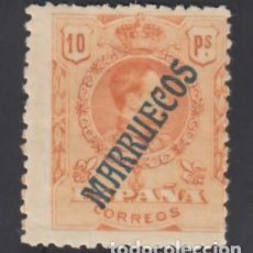 Sellos: MARRUECOS, 1914 EDIFIL Nº 41 /*/, 10 PTS NARANJA, HABILITADOS ”MARRUECOS”. Lote 362804185