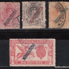 Sellos: MARRUECOS, 1914 EDIFIL Nº 39, 40, 41, 42, HABILITADOS ”MARRUECOS”. Lote 362805350