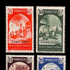 Sellos: CABO JUBY, 1939 EDIFIL Nº 112 / 115 /*/, HABILITADOS ”CABO JUBY”,. Lote 364422931