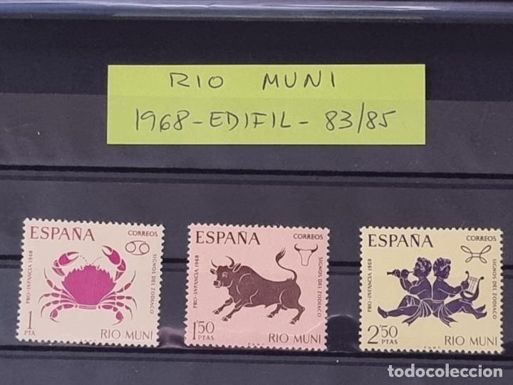 Stamps: RIO MUNI 1968 EDIFIL 83/85. MNH** NUEVOS SIN CHARNELA. PRO INFANCIA ZODIACO