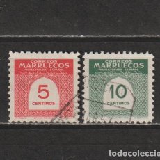 Francobolli: MARRUECOS. EDIFIL 382/383. AÑO 1953. CIFRAS. USADO.