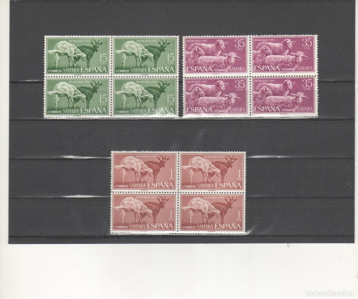 Timbres: SAHARA- 212/214 Dia del Sello Bloque de Cuatro sellos nuevos (seg&uacute;n foto)