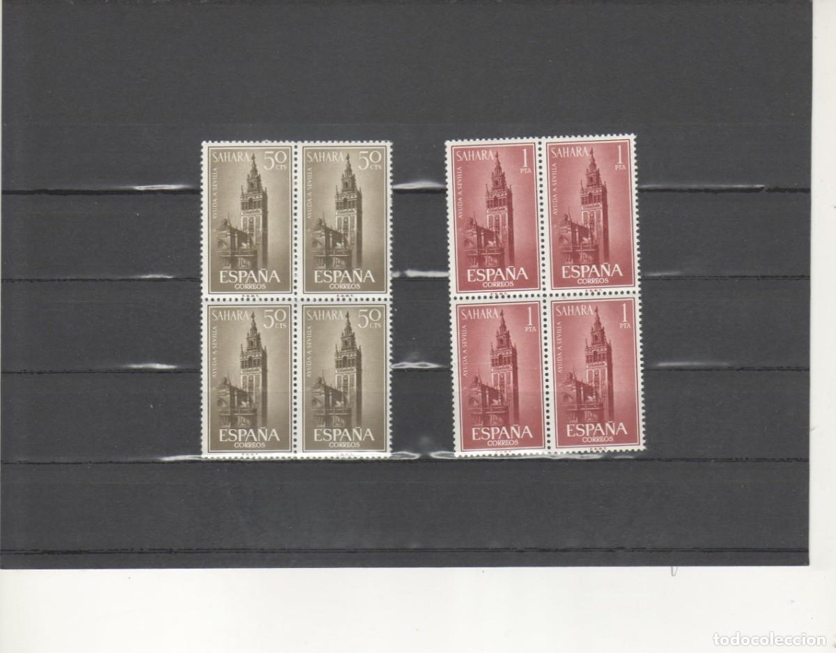 Timbres: SAHARA- 215/216 Ayuda a Sevilla Bloque de Cuatro sellos nuevos (seg&uacute;n foto)