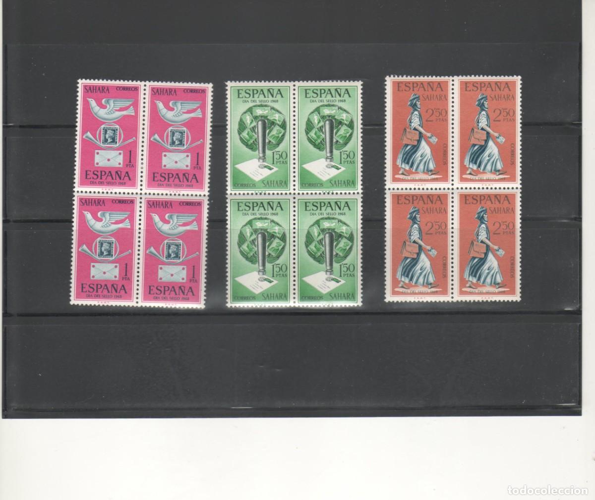 Timbres: SAHARA- 268/270 dia del Sello Bloque de Cuatro sellos nuevos (seg&uacute;n foto)
