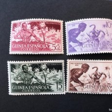 Sellos: GUINEA 1954 EDIFIL 334/7* MLH