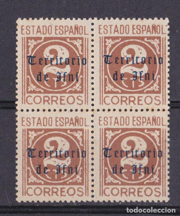 Timbres: IFNI - CIFRAS Y CID - EDIFIL 915 - BLOQUES DE 4 - SOBRECARGADOS EN NEGRO - TERRITORIO DE IFNI