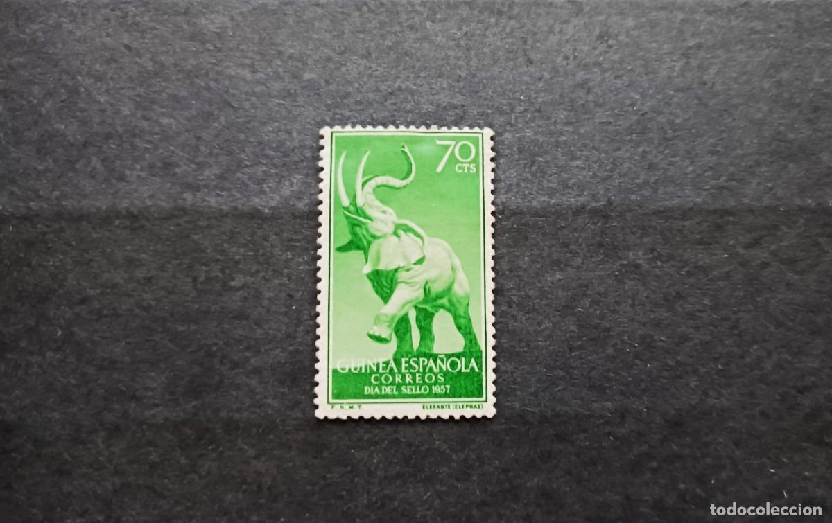 Sellos: Sello nuevo con charnela. G. Espa&ntilde;ola. Dia del Sello. 23 noviembre 1957. Edifil 371.