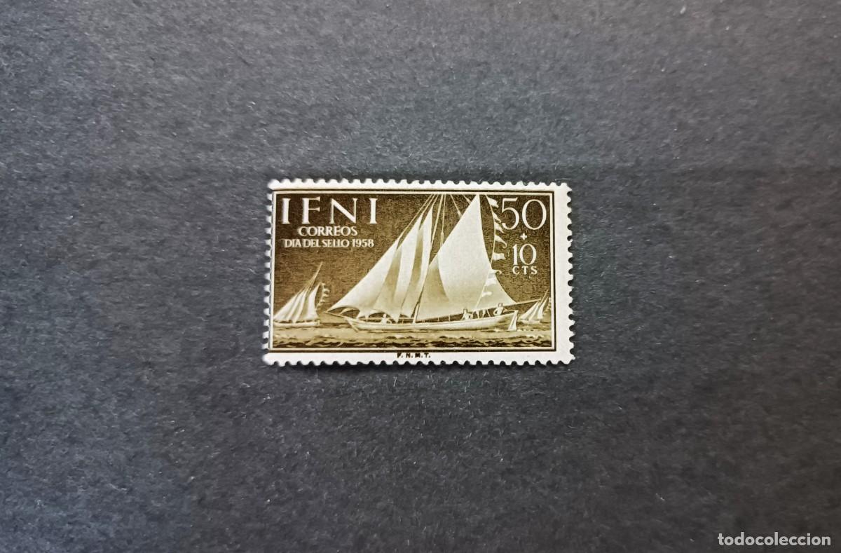 Briefmarken: Sello nuevo Ifni. Dia del Sello. 23 noviembre 1958. Edifil N&ordm; 151