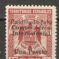 Sellos: GUINEA 1939 EDIFIL 259L** SIN FIJASELLOS BARRA DE 6,5 MM