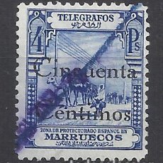 Sellos: MARRUECOS TELEGRAFOS 1935 EDIFIL 33 USADO VALOR 2018 CATALOGO 8.20 EUROS