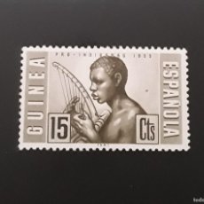 Sellos: GUINEA 1953, PRO INDÍGENAS, EDIFIL 323, EN NUEVO