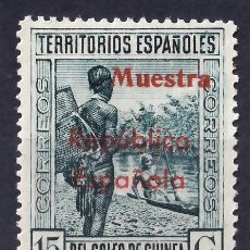 Sellos: GUINEA, 1932 EDIFIL Nº 234M, /**/, [CON NUMERACIÓN A.000,000 Y HABILITACIÓN MUESTRA.]
