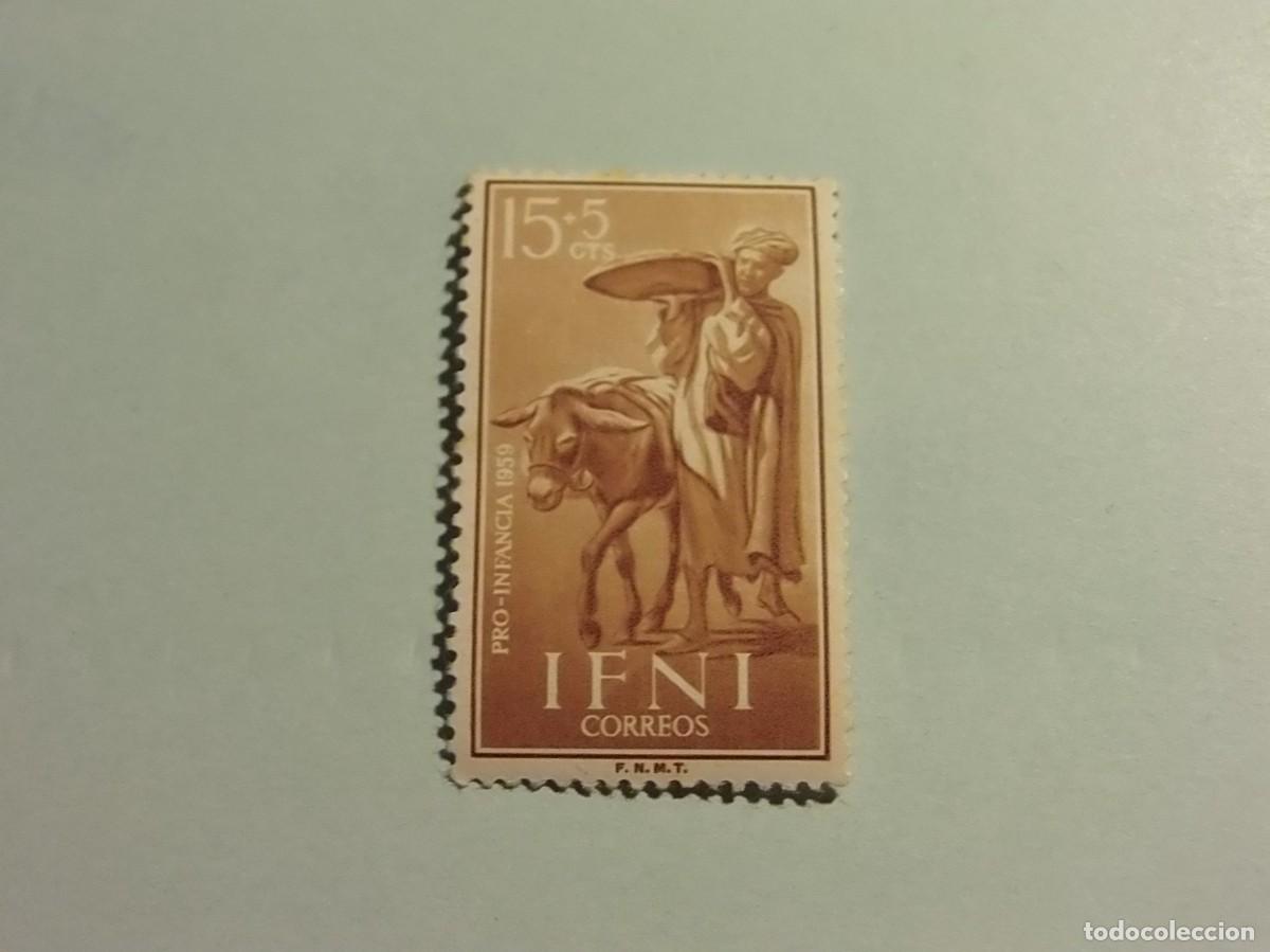 Selos: IFNI 1959 - FAUNA DOMESTICA- EDIFIL 153 - ASNO, BURRO.