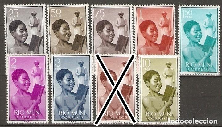 Francobolli: RIO MUNI 1960 - NI&Ntilde;O INDIGENA - EDIFIL N&ordm; 1-9** (sin el 5 pesetas)