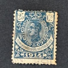 Sellos: GUINEA, ALFONSO XIII, 1914, EDIFIL 104, USADO