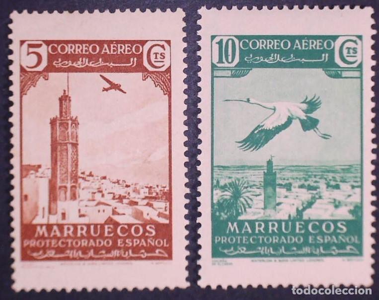 Timbres: Marruecos 1938 Edifil 186 - 187 ** Sin charnela.