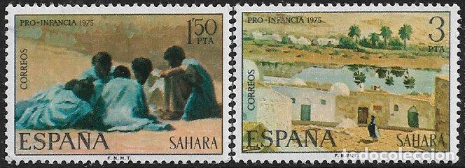 Timbres: Sahara 1975 Pro Infancia, EDIFIL n&ordm; 320 y 321 * *