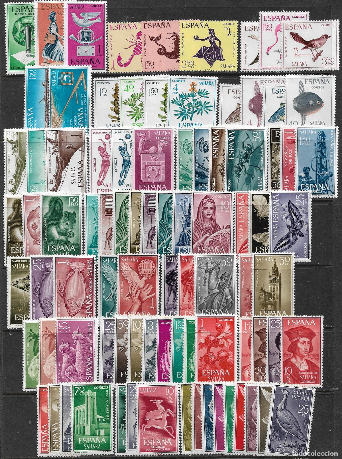 Timbres: Sahara 1951 a 1968 Colecci&oacute;n, EDIFIL n&ordm; 91 a 270 * 45 series