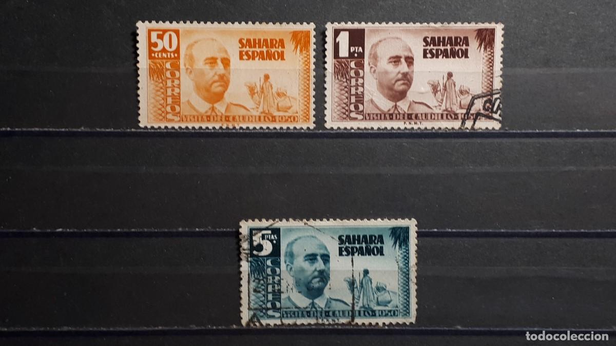 Sellos: S&Aacute;HARA. A&Ntilde;O 1951. &deg;/(*). EDIFIL 88/90