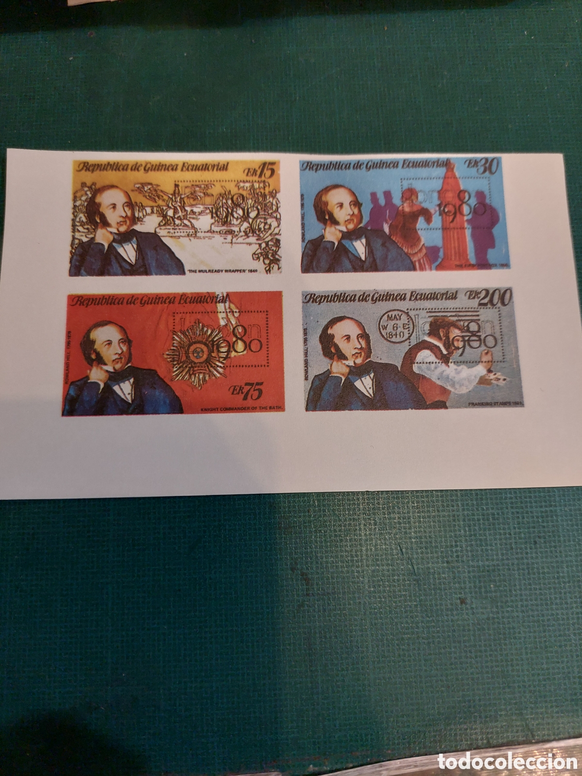 Sellos: GUINEA ECUATORIAL PERSONAJES SIN DENTAR