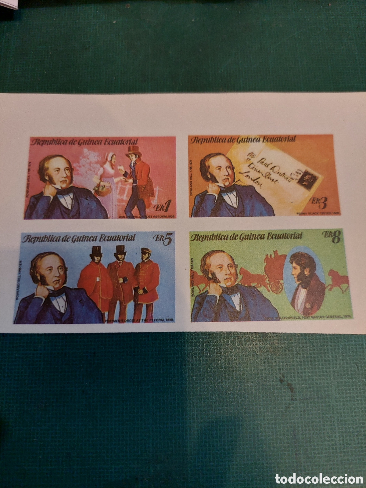 Sellos: GUINEA ECUATORIAL PERSONAJES SIN DENTAR