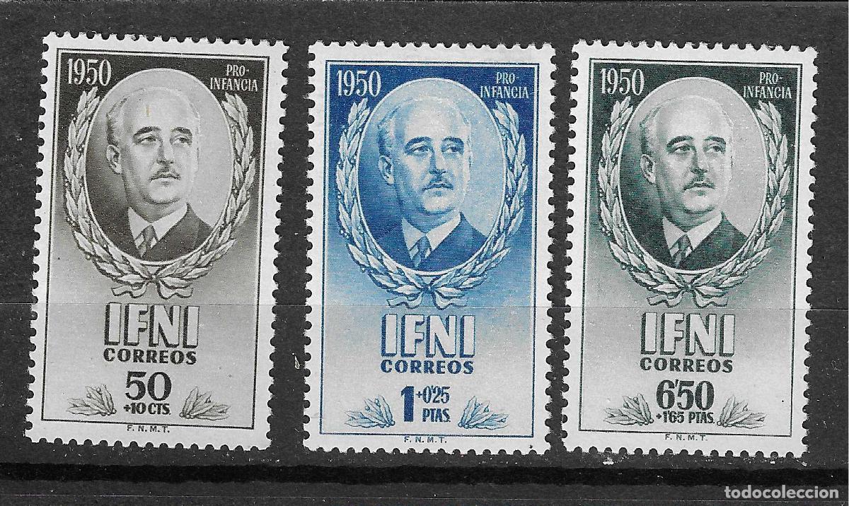 Francobolli: IFNI 1950 EDIFIL 68/70*