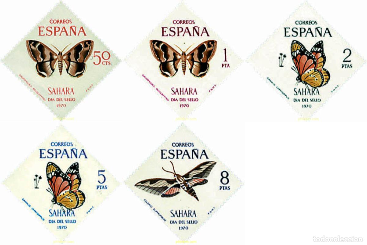 Sellos: 76838 MNH SAHARA ESPA&Ntilde;OL 1970 MARIPOSAS