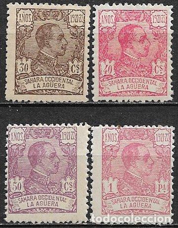 Sellos: LA AG&Uuml;ERA 1923 Alfonso XIII, EDIFIL n&ordm; 21 a 24 * *, 22 *