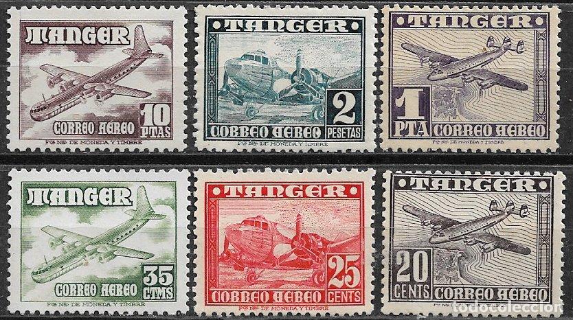 Sellos: T&Aacute;NGER 1948 Aviones, EDIFIL n&ordm; 166 a 171 * *