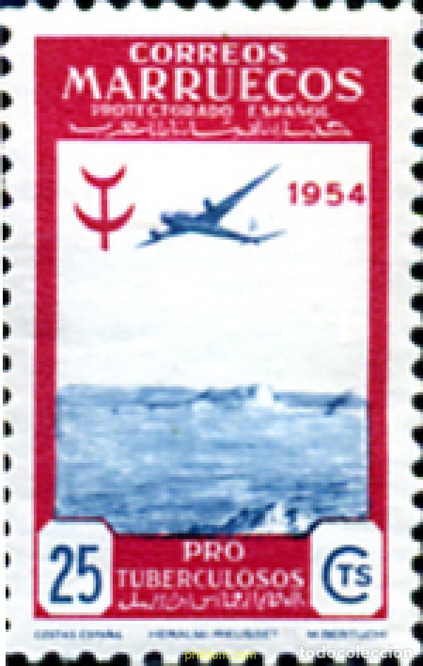 Sellos: 363521 MNH MARRUECOS ESPA&Ntilde;OL 1954 PRO TUBERCULOSOS