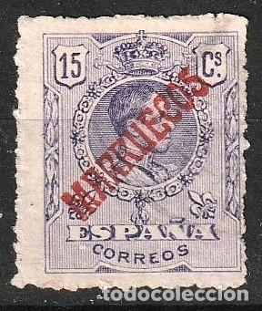 Selos: Marruecos Espa&ntilde;ol edf n&ordm;33 Violeta 15c.Nuevo con charnela MH.Habilitado.Alfonso XIII.1914