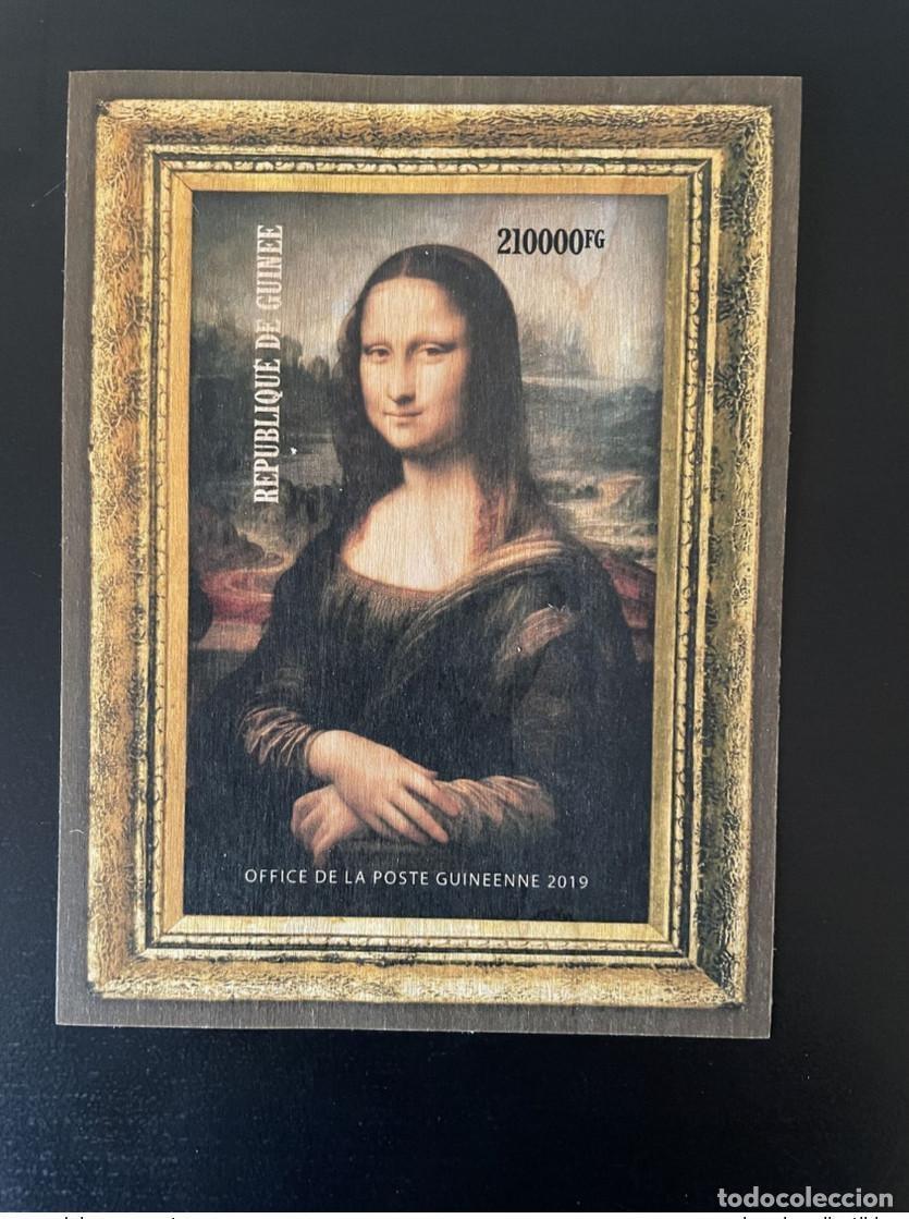 Sellos: Guinea 2019 IMPERF ND Mi. &iquest;Bl.? Mona Lisa Leonardo da Vinci Wood