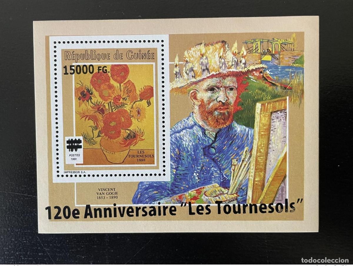 Sellos: Guinea 2008 Mi. Sobreimpreso 1649 Girasoles Vincent Van Gogh