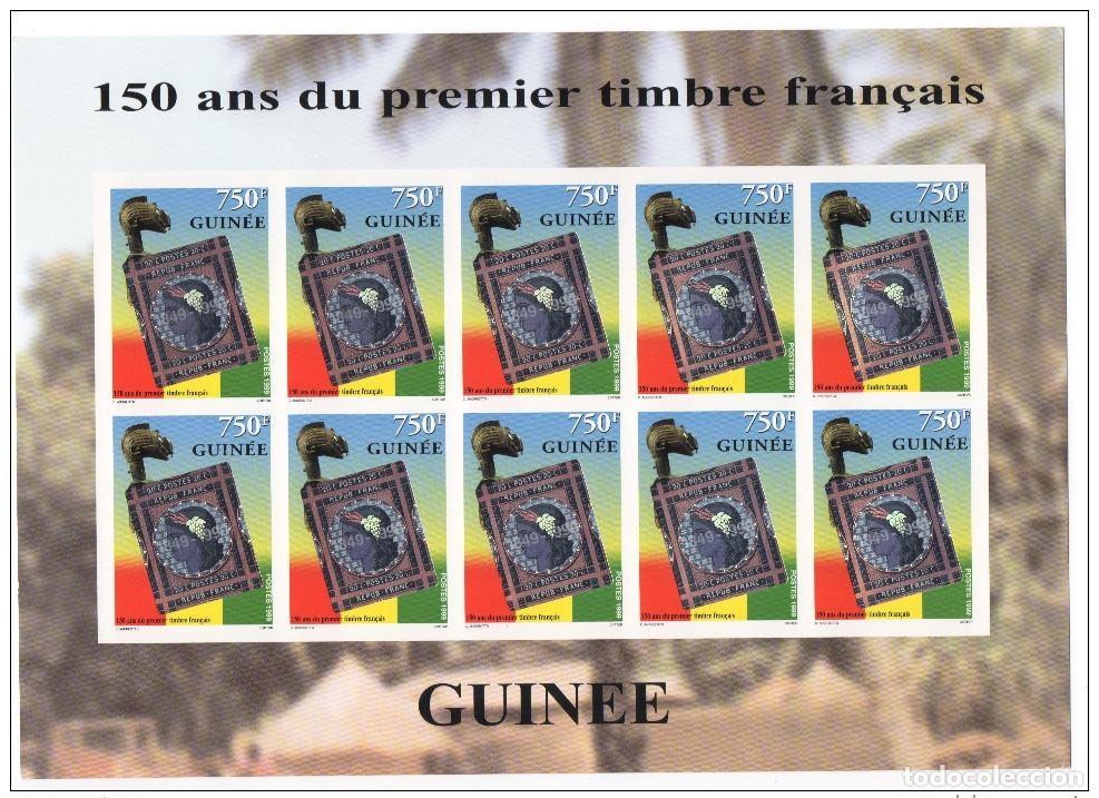 Sellos: Guinea 1999 Mi. 2464 ND Kleinbogen primer sello franc&eacute;s holograma