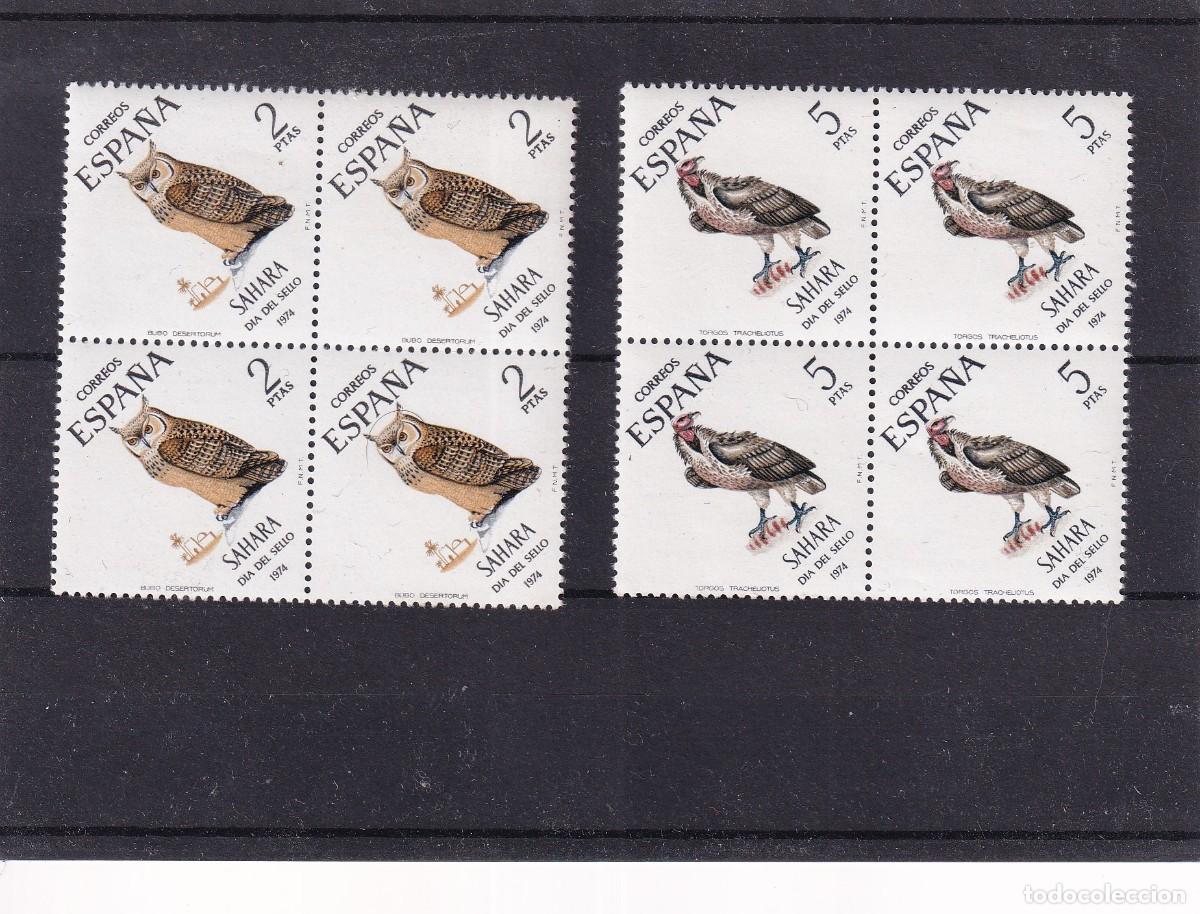 Stamps: SELLOS DEPENDENCIAS POSTALES SAHARA a&ntilde;o 1972 EDIFIL 317/318** en NUEVO bloque de 4